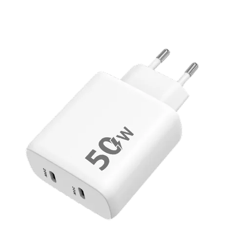 WG - Sieťová nabíjačka 2x USB-C 50W, 1x USB-C PD 30W + 1x USB-C PD 20W, biela