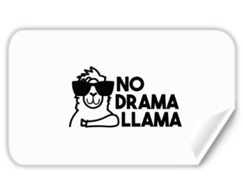 Samolepky obdelník No drama llama