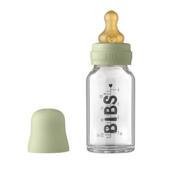 BIBS Baby Bottle sklenená fľaša Sage 110 ml