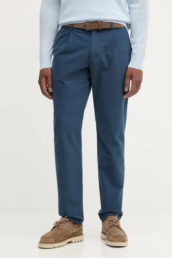 Nohavice Tommy Hilfiger tmavomodrá farba, strih chinos, MW0MW40699