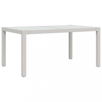Záhradný stôl 150x90x75 cm sklo / polyratan Dekorhome