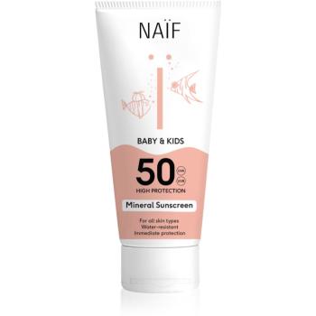 Naif Baby & Kids Mineral Sunscreen SPF 50 ochranný krém na opaľovanie pre bábätká a deti SPF 50 175 ml