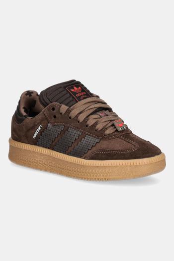 Detské semišové tenisky adidas Originals SAMBA XLG hnedá farba, JQ8934