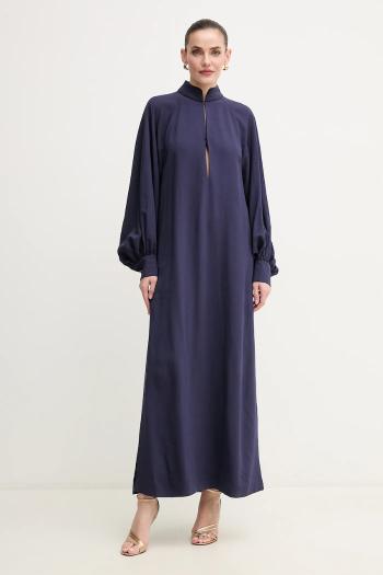 Šaty Luisa Spagnoli tmavomodrá farba, maxi, oversize, 542133