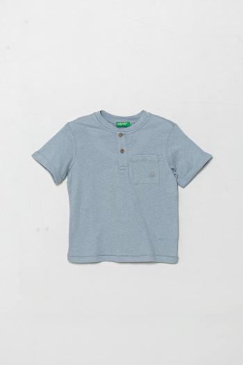 Detské tričko zo zmesi ľanu United Colors of Benetton jednofarebné, 3F4JG10IF