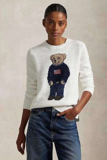 Sveter Polo Ralph Lauren biela farba, 211978359