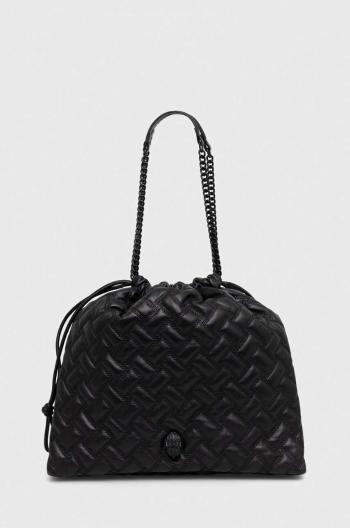 Kožená kabelka Kurt Geiger London čierna farba