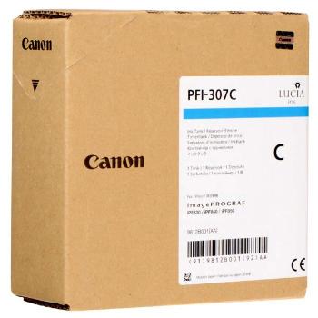 CANON PFI-307 C - originálna cartridge, azúrová, 330ml