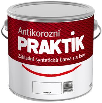 Praktik - základná antikorózna farba 0,6 l 0100 - biela