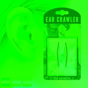 Náušnice crawler - hladký lesklý oblúk, rôzne farby - Farba: Zlatá