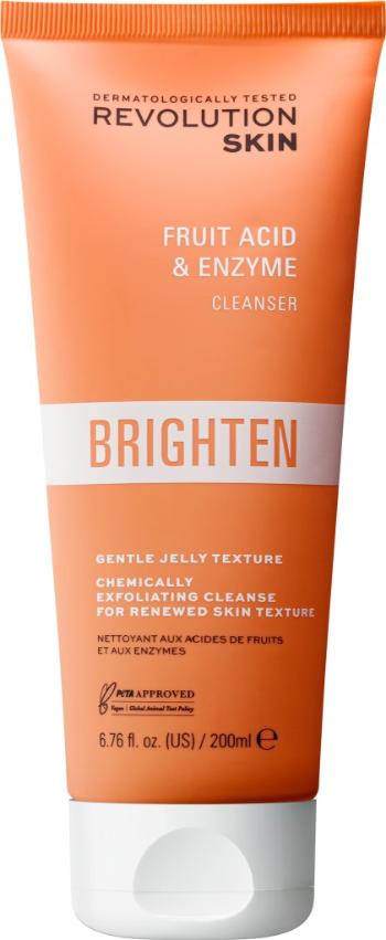 Revolution Skincare Rozjasňujúci čistiaci pleťový peeling Brighten (Fruit Acid and Enzyme Clean ser) 200 ml