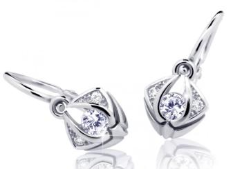 Cutie Jewellery Krásne detské náušnice z bieleho zlata C2217-10-X-2 biela