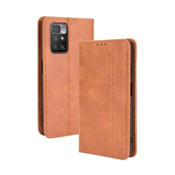 BUSINESS Peňaženkový kryt Xiaomi Redmi 10 / Redmi 10 2022 hnedý