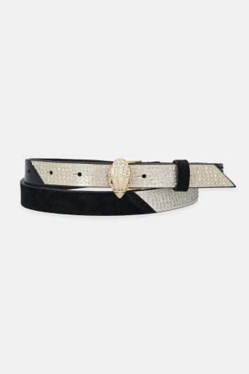 Kožený opasok Kurt Geiger London čierna farba, 9693401129