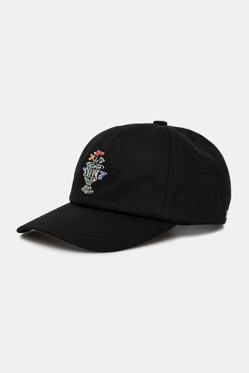 Bavlnená šiltovka Drôle de Monsieur La Casquette Vase čierna farba, s nášivkou, F-CP165-CO138-BL