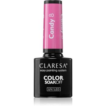 Claresa SoakOff UV/LED Color Candy géles körömlakk árnyalat 8 5 g