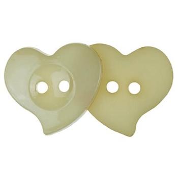 Bellatex s.r.o. G – Gombík 22 mm srdce béžové 10 ks (9199)