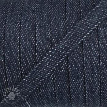 Bavlnená šnúra plochá 10 mm Denim navy