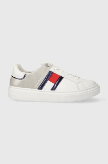 Detské tenisky Tommy Hilfiger biela farba