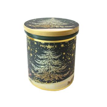 Provence VIANOČNÁ SVIEČKA V SKLE S VIEČKOM 8X10CM 240G ZELENÁ