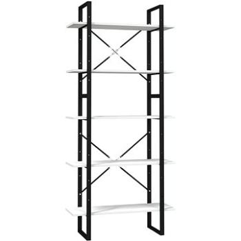 Shumee s 5 policami biela 80 × 30 × 175 cm borovicové drevo, 3081994