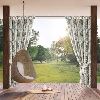 ArtFir Záves na terasu GARDEN 7 PU | béžová/zelená 155 x 260 cm