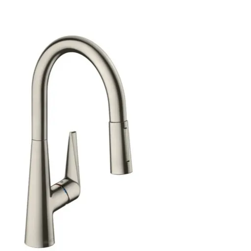Hansgrohe Talis drezová batéria s vyťahovacou spŕškou, 2 prúdy vzhled nerezu 73851800