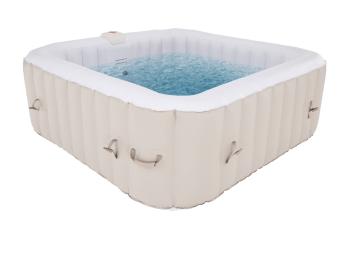 KONDELA Kamino New Typ 4 nafukovacia vírivka (jacuzzi) 910 l sivohnedá (taupe) / biela