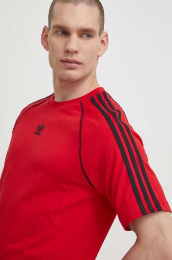 Bavlnené tričko adidas Originals SST Tee pánske, červená farba, s nášivkou,  IR9449