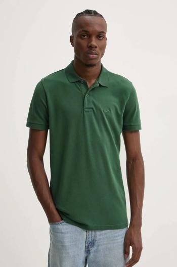 Polo tričko Hollister Co. pánske, zelená farba, jednofarebné, KI324-4104