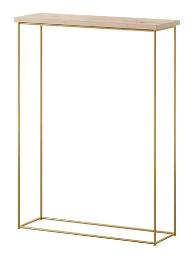 ArtAdrk Príručný stolík SILI | zlaté nohy Farba: Dub artisan