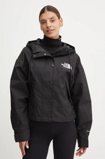 Bunda The North Face Reign on Jacket dámska, čierna farba, prechodná, oversize, NF0A8BCHJK31