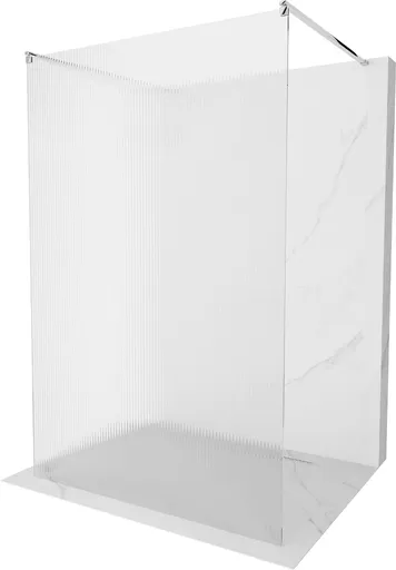 MEXEN/S - Kioto Sprchová zástena WALK-IN voľne stojaca 110 x 200, prúžky 8 mm, chróm 800-110-002-01-09