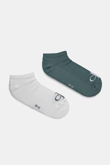 Ponožky Calvin Klein Jeans 2-pak pánske, zelená farba, 701228807