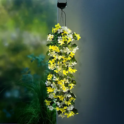 Weltbild Solární závěsná dekorace Magické květy, žlutá