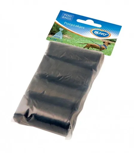 DUVO+ sáčky na zber psích výkalov čierne 4x20ks