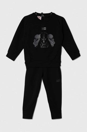 Detská tepláková súprava adidas x Star Wars čierna farba