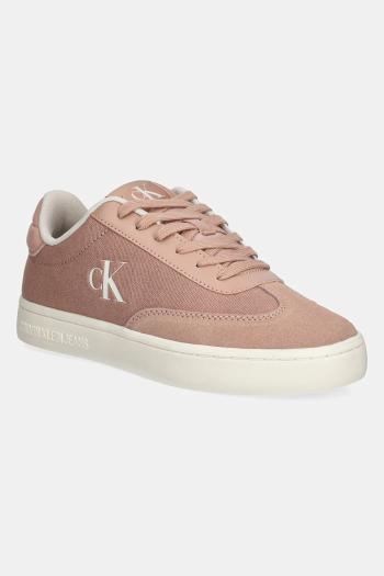 Tenisky Calvin Klein Jeans CLASSIC CUPSOLE LOW MIX MG WN ružová farba, YW0YW01636