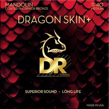 DR Strings Dragon Skin+ Coated Medium 11-40 Struny pre mandolínu