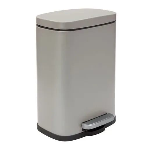 Spirella Spirella pedálový odpadkový kôš akira matná šedo-hnedá oceľ soft-close 12 l 10.21561