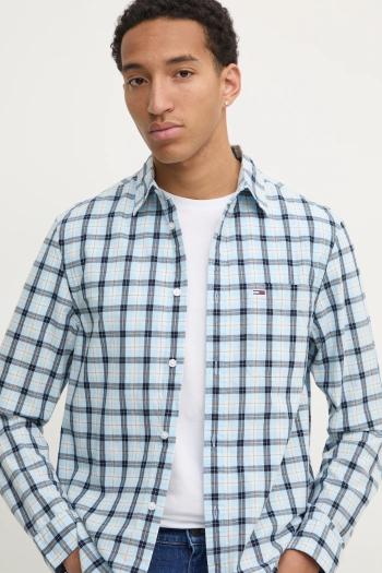 Bavlnená košeľa Tommy Jeans pánska, regular, s klasickým golierom, DM0DM21115