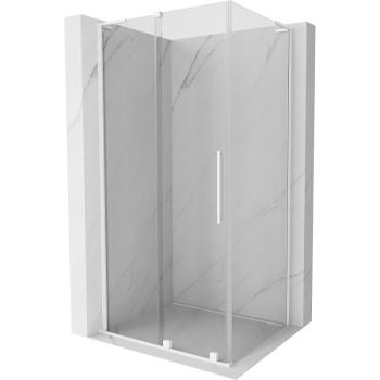 MEXEN/S - Velar L sprchovací kút, posuvné dvere 100 x 110 cm, transparent, biela 871-100-110-03-20