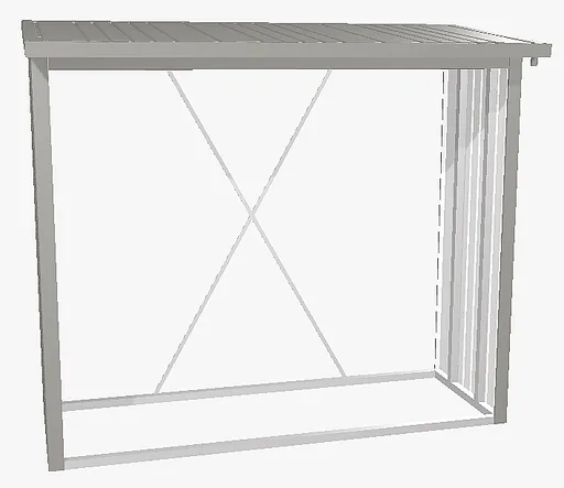 Biohort Viacúčelový sklad krbového dreva BIOHORT drevník WoodStock 229 x 102 (sivý kremeň metalíza)