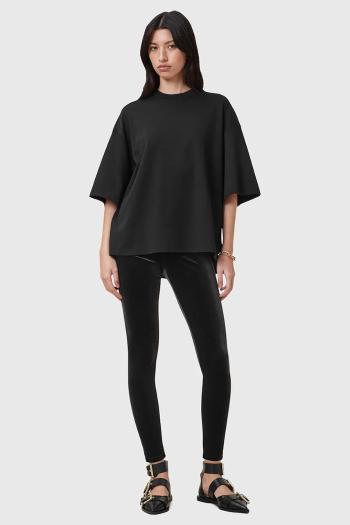 Legíny AllSaints CORA dámske, čierna farba, jednofarebné, W006TZ