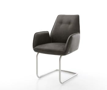 Jedálenská stolička Zoa-Flex antracitová vintage podstavec konzoly