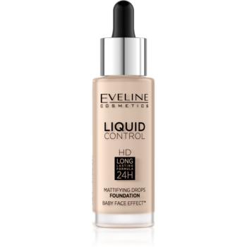 Eveline Cosmetics Liquid Control tekutý make-up s pipetou odtieň 010 Light Beige 32 ml