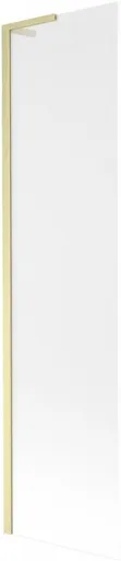 MEXEN/S - Next L vaňová zástena FIX 100 x 150, vzor, zlato kartáčovaný 895-100-000-03-30-55