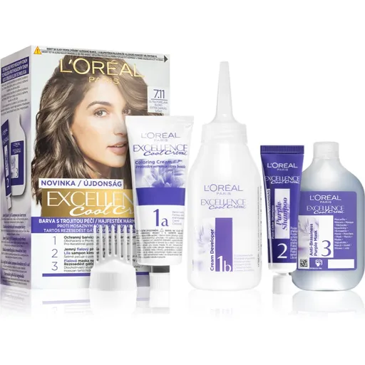 L’Oréal Paris Excellence Cool Creme farba na vlasy odtieň 7.11 Ultra Ash Blond 1 ks