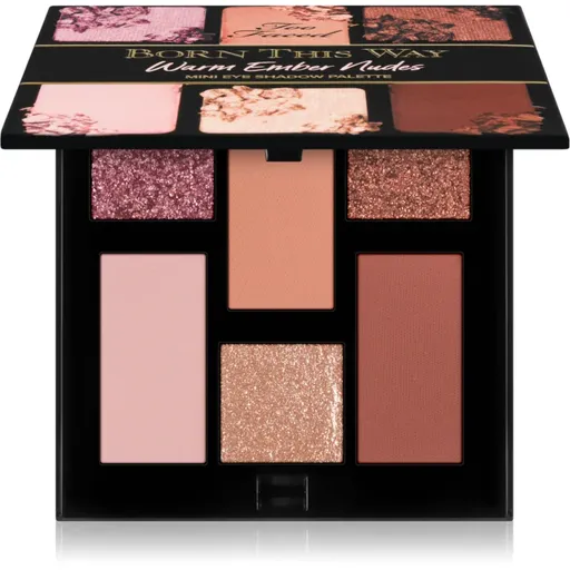Too Faced Born This Way Natural Nudes Mini Eye Shadow Palette paletka očných tieňov odtieň Warm Ember Nudes 5.7 g