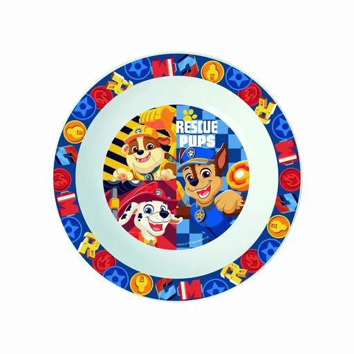 STOR PLASTOVÁ MISKA TLAPKOVÁ PATROLA, PRIEMER 16 CM